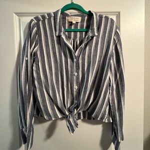 NWOT Cloth & Stone Front Tie Shirt